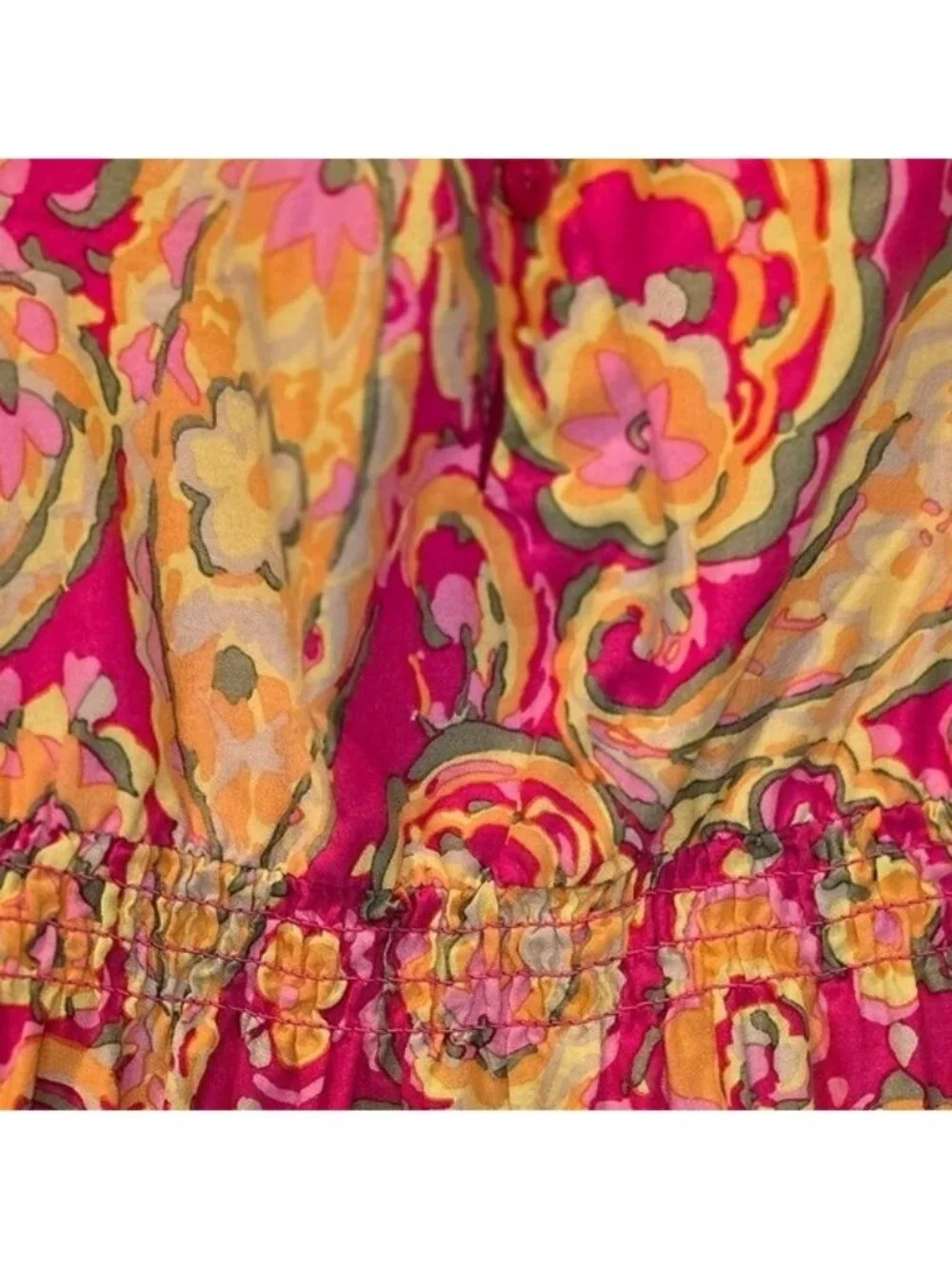 The Childrens Place Girls Pink Floral Paisley Tiered Cotton Dress 18-24 Months - Picture 5 of 5